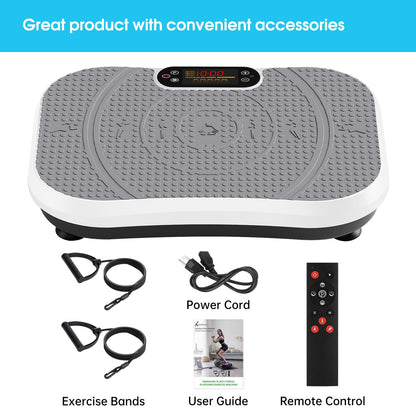SoftGym Waver Vibration Plate Exercise Machine for Lymphatic Drainage Weight Loss,120 Speed Levels Vibrating Platform with Resistance Bands,Full-Body Workout Equipment for Muscle Activation