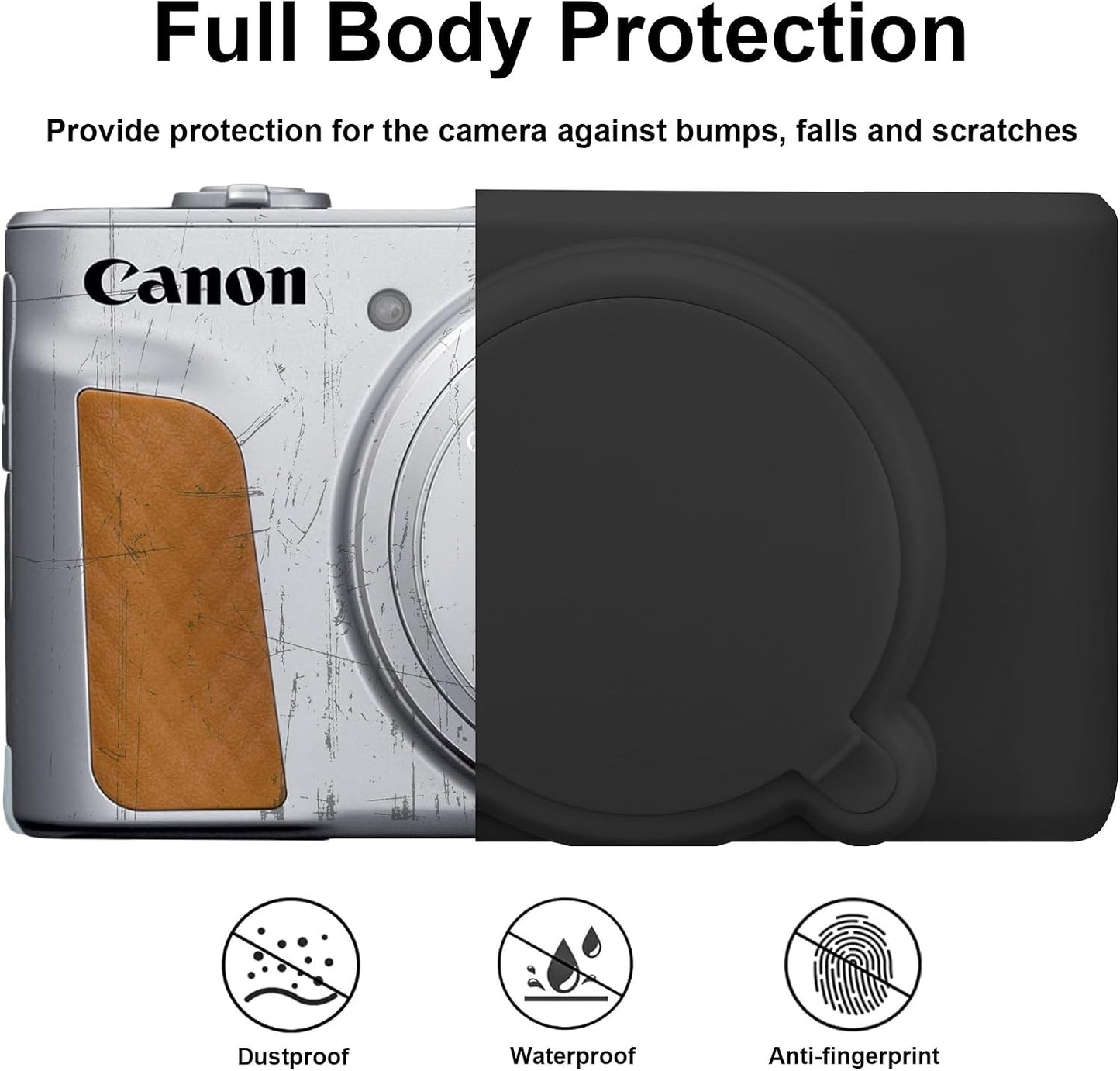 BOVKE Silicone Camera Case for Canon PowerShot SX740 / SX730