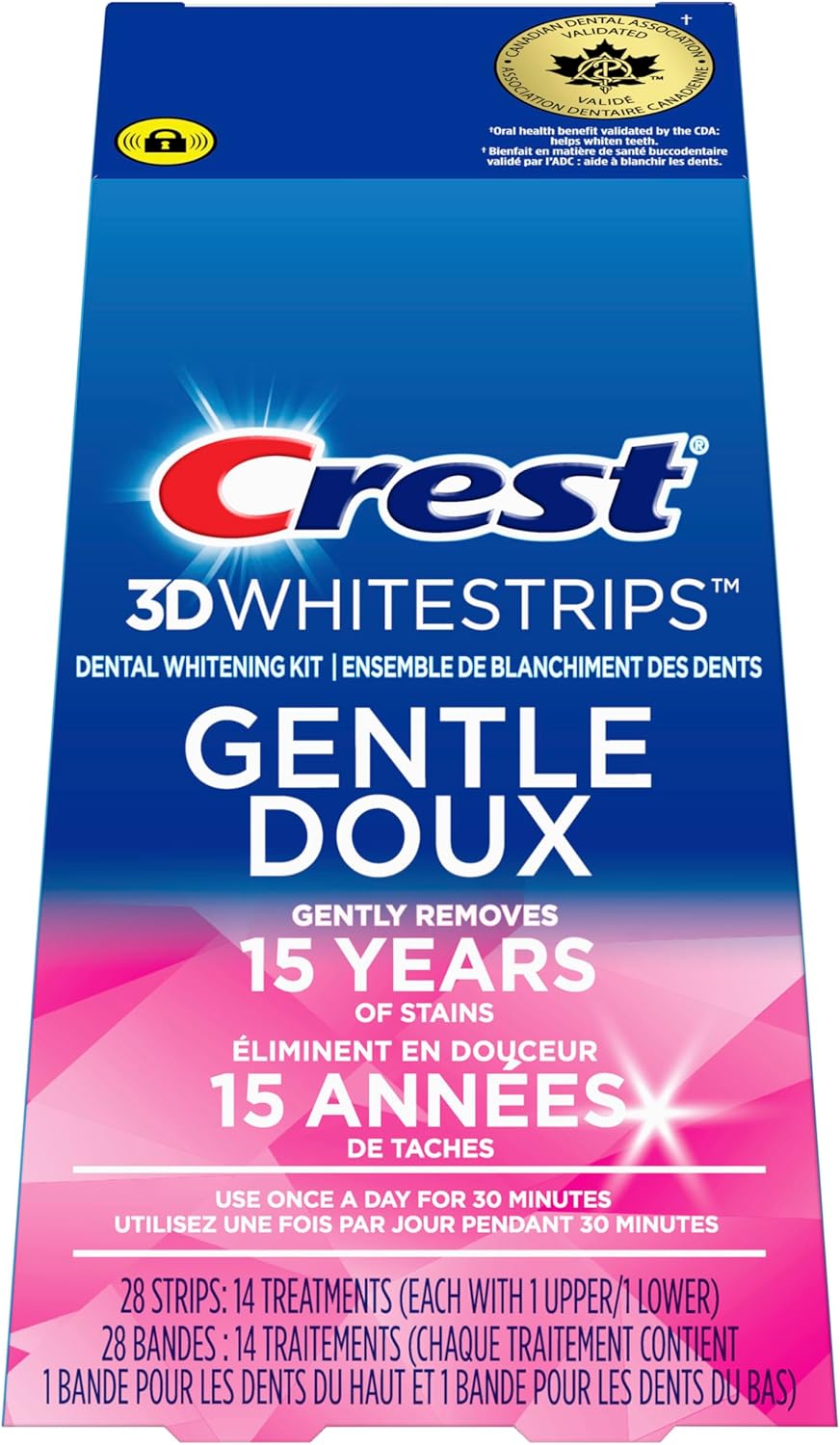 Crest 3D Whitestrips Age Renew Zahnaufhellungs-Kit für zu Hause, 21 Anwendungen, 28 Stufen weißere Zähne