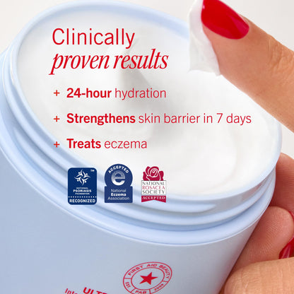 First Aid Beauty Ultra Repair Cream – Eczema Relief & Skin Barrier Repair Moisturizer with Colloidal Oatmeal & Ceramides, for Sensitive Dry Skin, Face & Body, 170.1g