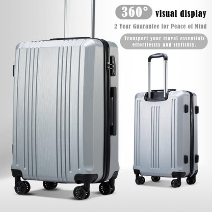 Coolife Koffer PC+ABS mit TSA-Schloss Rollkoffer Hartschale Leichtgewicht 20 Zoll 24 Zoll 28 Zoll (Orange, S (20 Zoll_Handgepäck))