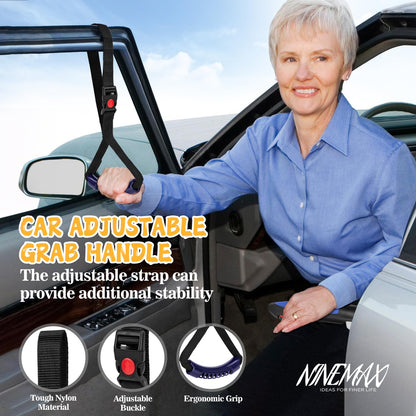 NINEMAX Autotürgriff für ältere Menschen, Einstiegshilfe für Autos, Haltegriffe für Autos, tragbarer Autotürstock für Senioren, Behinderte (1 Stück)