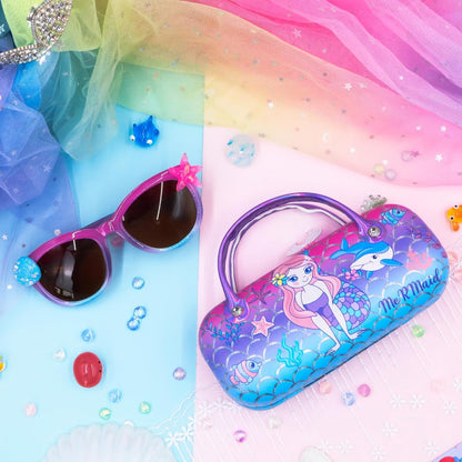 PinkSheep Sonnenbrille für Mädchen, polarisierte Sonnenbrille für Babys und Kinder mit Etui, Einhorn, Oval, Katzen, Herzbrillen, UV400-Schutz