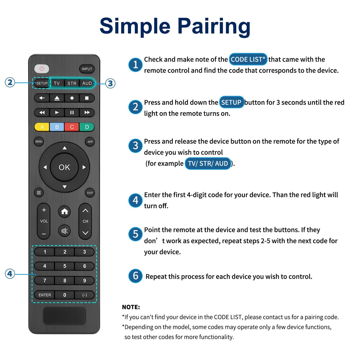 【Pack of 2】 Universal for Samsung-Smart-TV-Remote-Control Replacement for 2016-2026 All Samsung TVs
