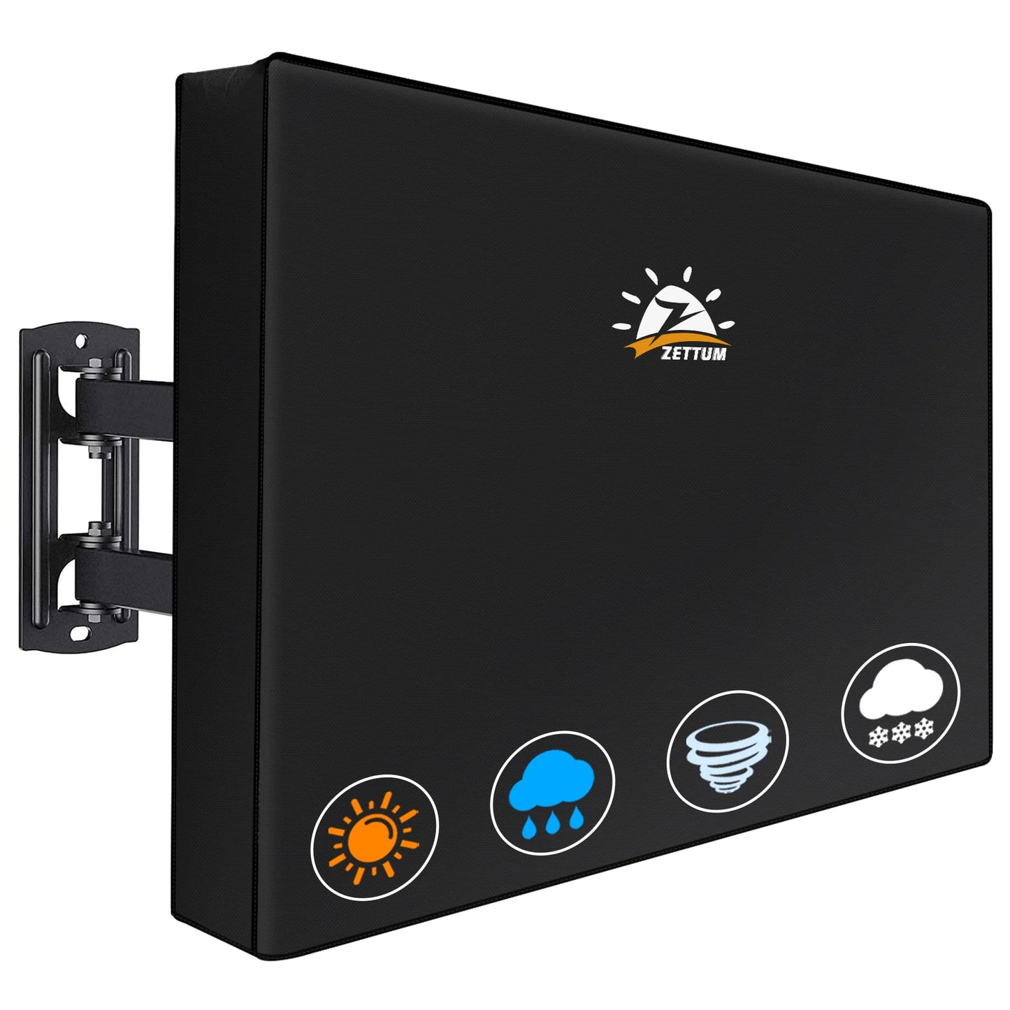 Zettum Outdoor TV Cover 58 Inch - 600D TV Cover Weatherproof & Waterproof for 55 to 58 Inch Outdoor TV, Heavy Duty TV Enclosure Protector for Outside Flat Screen TV (Size: 55"L x 6"D x 36"H)