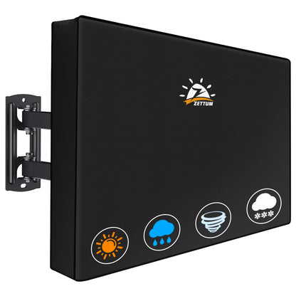 Zettum Outdoor TV Cover 58 Inch - 600D TV Cover Weatherproof & Waterproof for 55 to 58 Inch Outdoor TV, Heavy Duty TV Enclosure Protector for Outside Flat Screen TV (Size: 55"L x 6"D x 36"H)