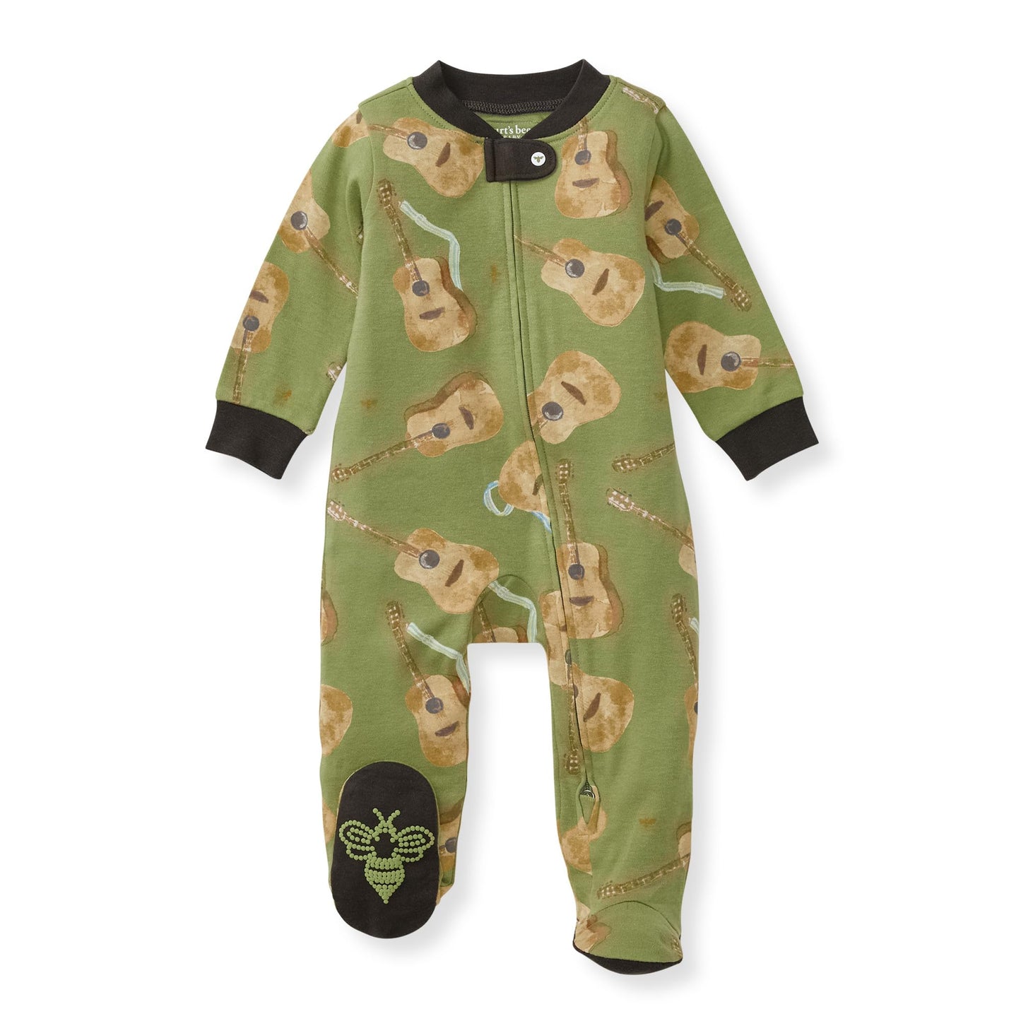 Burt's Bees Baby Boys Sleep and Play Pajamas, 100% Organic Cotton, One-piece PJs, Diagonal Zip Up Loose Fit Footie