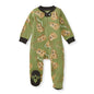 Burt's Bees Baby Boys Sleep and Play Pajamas, 100% Organic Cotton, One-piece PJs, Diagonal Zip Up Loose Fit Footie