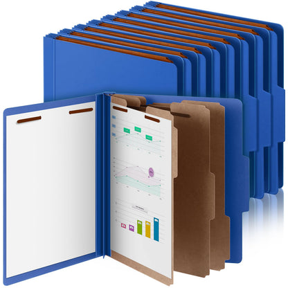 Skyygemm 24 Pcs Classification Folders Letter Size, 3 Divider Pressboard File Folder with Fasteners, Expanding File Organizer Bulk for School Teachers, Office Employee, Coworker, Staff (Yellow)