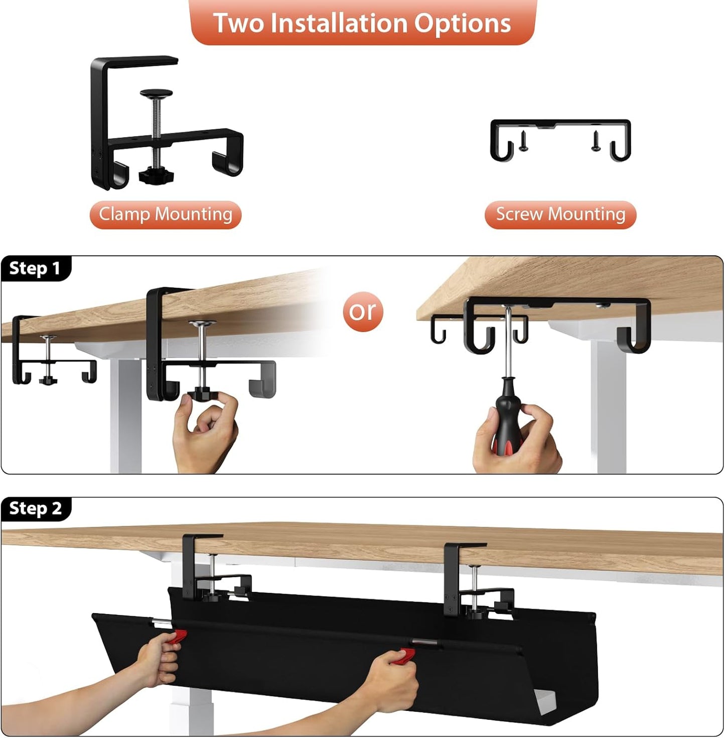 Univivi No Drill Under Desk Cable Management Tray: A Game-Changer for a Clutter-Free Workspace