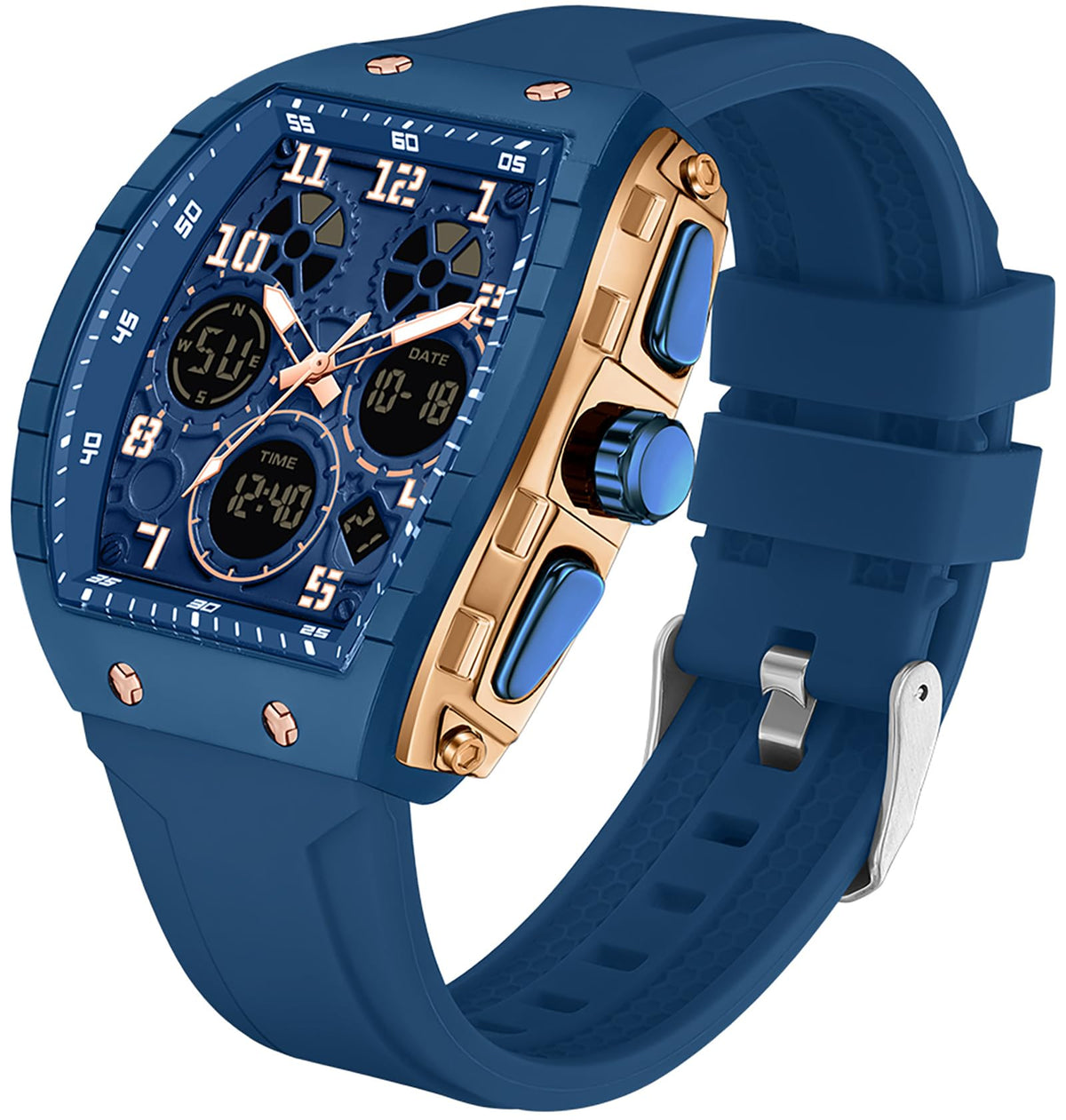 Watches for Men Relojes Para Hombres White Mens Sport Watch Waterproof