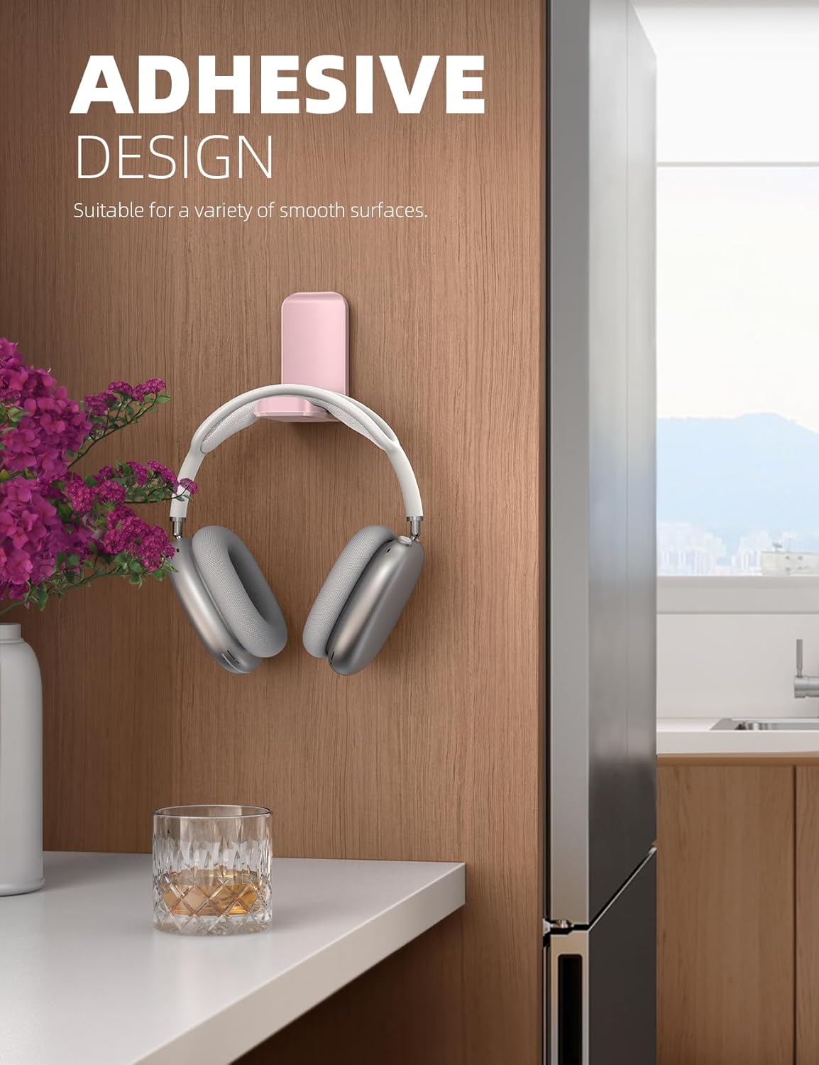 Lamicall Kopfhörer Ständer, klebriger Kopfhörer-Aufhänger – selbstklebende Kopfhörerhalterung, Kopfhörerständer-Halterung zum Anklipsen unter dem Schreibtisch, Kopfhörerklemme für Airpods Max, Sony,, Sennheiser, Schwarz, Geschenk für Mama