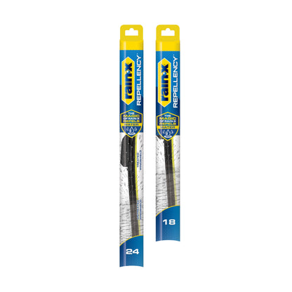 Rain-X 810363 Repellency Water Repellent Wiper Blades, 22" Windshield Wipers (Pack of 2), All Weather Streak-Free for Enhanced Visibility w/Water Repellency Formula [Amazon Exclusive]