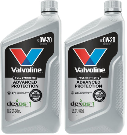 Valvoline Advanced Full Synthetic SAE 0W-20 Motor Oil 5 QT