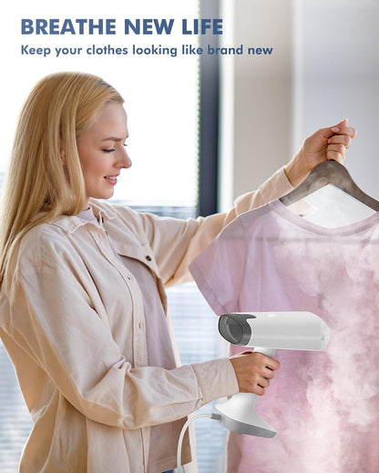 BEAUTURAL 1200-Watt Handheld-Dampfglätter für Kleidung, 30 Sekunden Aufheizzeit, 260 ml Wassertank, Aqua
