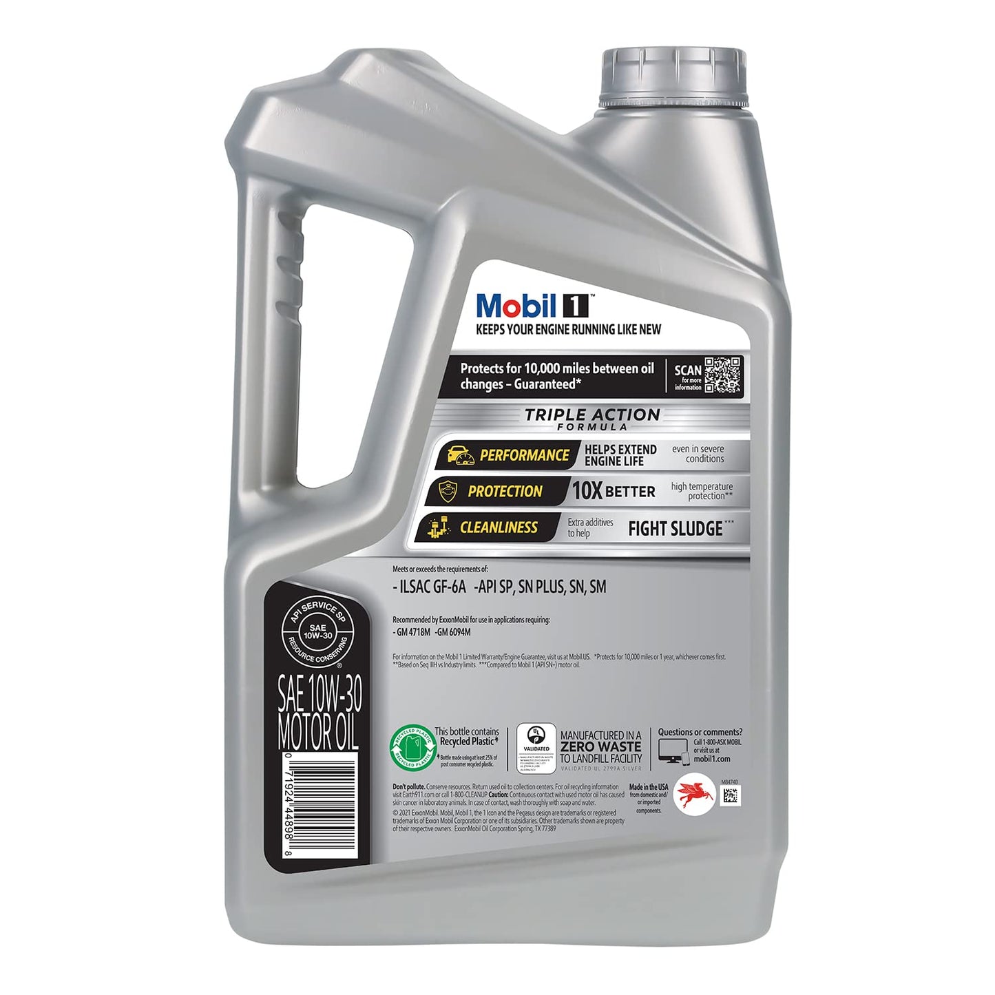 Mobil 1 Advanced Fuel Economy Full Synthetic Motor Oil 0W-20, 5 Quart