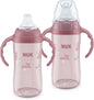 NUK First Choice Large Learner Cup 2.0, 10 oz. Sippy Cup with Handles, Spill Proof, Leak Proof Soft Straw Cup, 2-Pack
