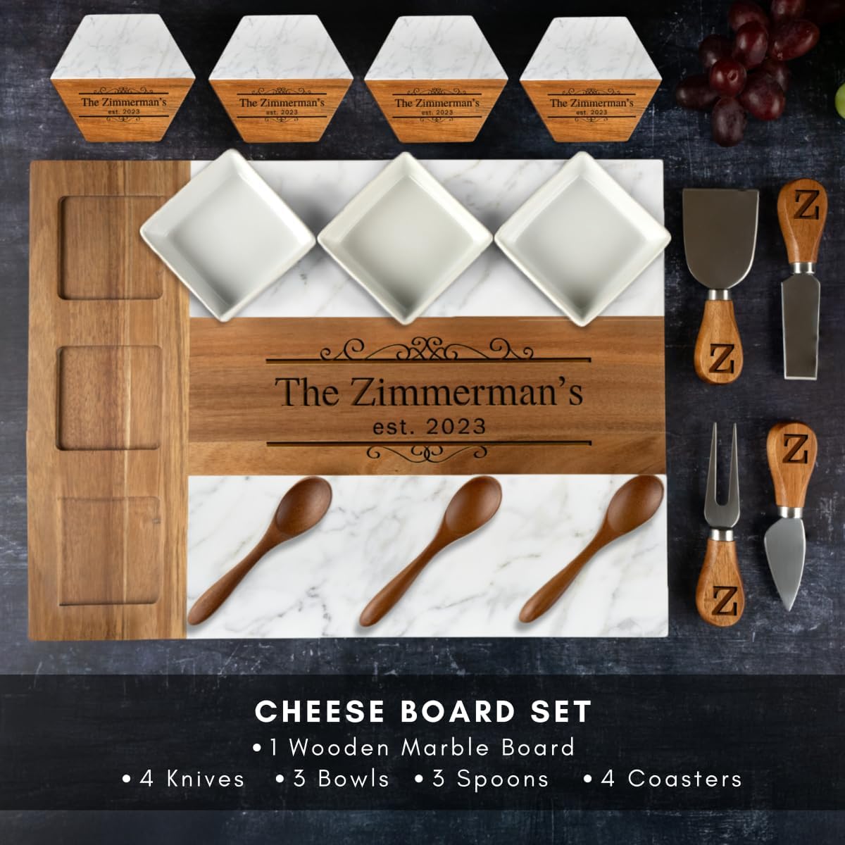 Personalized Charcuterie Board Set for Unforgettable Gatherings