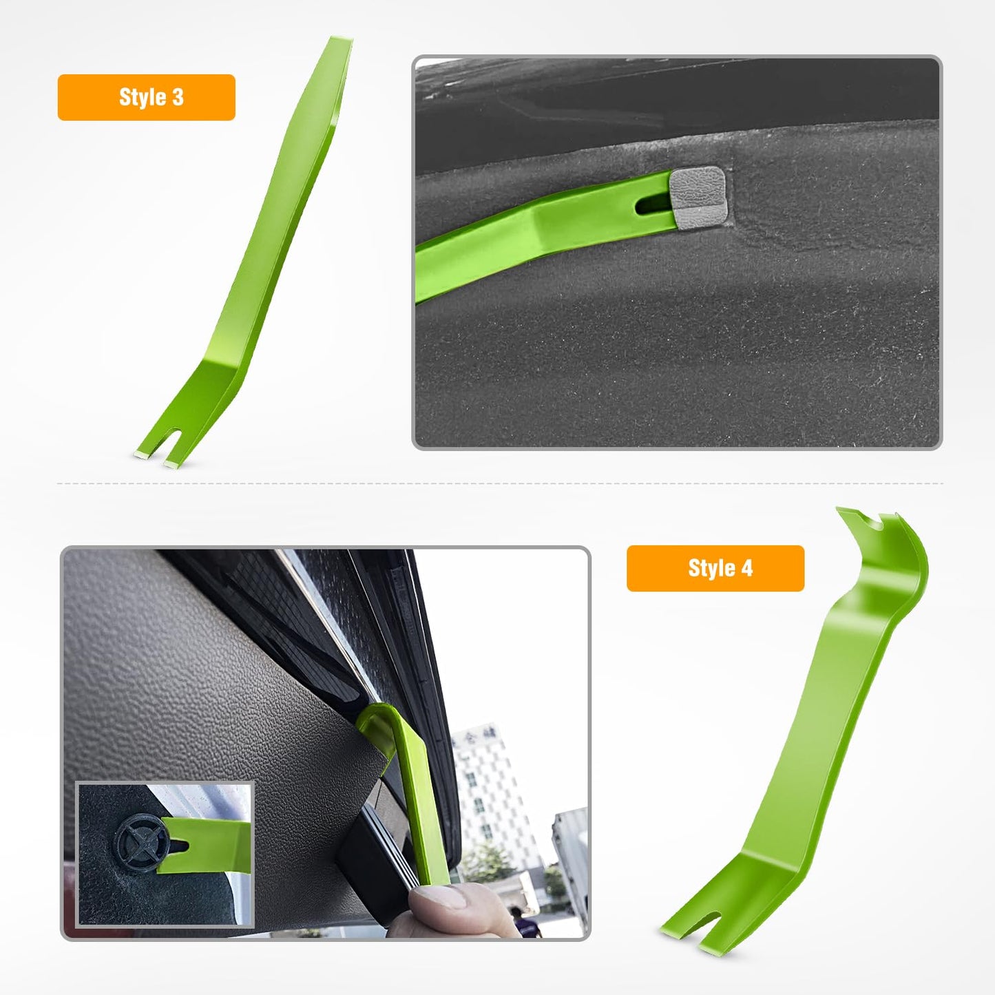 GOOACC 5PCS Auto Trim Removal Tool Kit No-Scratch Pry Tool Kit for Car Door Clip Panel & Audio Dashboard Dismantle -5PCS