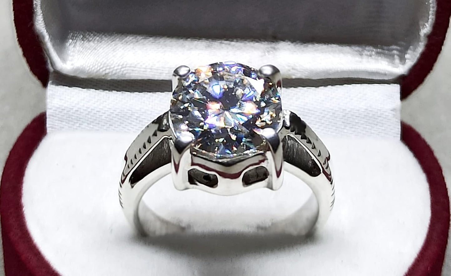 Diamond Cut 5 Carat Rare Moissanite Solitaire Ring Sterling Silver 925 Handmade Moissanite Diamond Engagement Women Ring Gift for Her