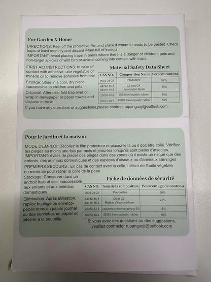 Fruchtfliegenfallen, TRIITECH 50er Pack Gelbtafeln, Pflanzenfliegenaufkleber, Klebefallen für Innen- und Außenbereiche