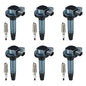 BDFHYK Ignition Coil Pack UF648 and Iridium Spark Plug 97390 Compatible with Jeep Grand Cherokee 2011-2015 Jeep Wrangler Dodge Charger Grand Caravan 2016 Chrysler 200 300 Jeep Coil Pack 3.6L Set of 6