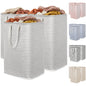 Lifewit 2 Pack Laundry Basket 80L Each, Collapsible Clothes Hamper with Reinforced Handles, Freestanding Waterproof Design for Bedroom and Laundry Room, Grey 160L Total