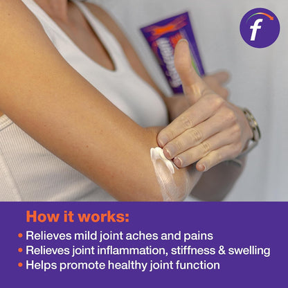 Fisiocrem Joint Ease – Temporary Relief for Mild Arthritis & Mild Osteoarthritis Symptoms, Non-Greasy, Easily Absorbed Gel with Arnica, Boswellia & Menthol, Supports Joint Mobility & Comfort (100g)