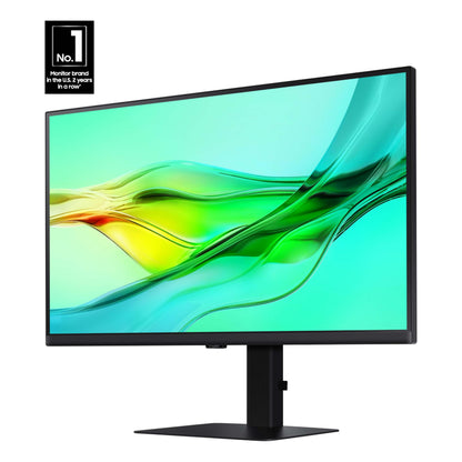 SAMSUNG 27" ViewFinity S6 (S60UD) Series QHD High Resolution Computer Monitor, 100Hz, HDR10, USB-C, Built-In LAN Port, Daisy Chain Support, Easy Setup, Height Adjustable Stand, LS27D606UANXGO, 2024