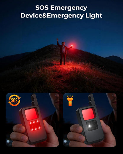 Hidden Camera Detectors, Anti-Spy Wireless Signal Scanner with LED Screen, Protable GPS Tracker & Bug Detector, SOS & Lighting 8 Modes for Airbnb, Hotel, Bathroom, Office, Car Travel Security