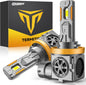 Termitor Latest H11/H9 Bulbs, 40,000LM Super Brighter, 6500K Cool White, 1:1 Mini Halogen Size H11 Driving Fog Lights with Cooling Fan, Plug and Play, Pack of 2