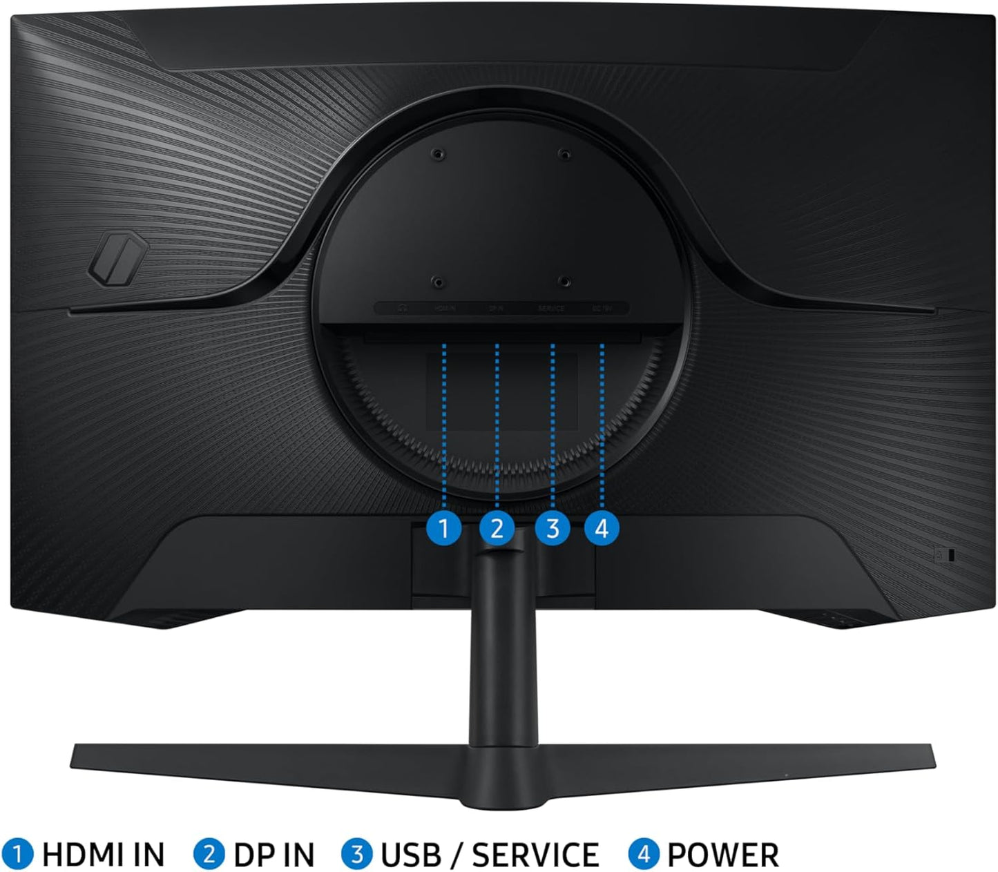 Samsung Odyssey 27 inch Curved Gaming Monitor (2,560 x 1,440) G55C QHD 165 Hz 1 ms, HDR10, FreeSync, Eye Saver Mode, 1000R Curvature- LS27CG550ENXZA