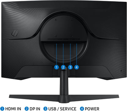 Samsung Odyssey 27 inch Curved Gaming Monitor (2,560 x 1,440) G55C QHD 165 Hz 1 ms, HDR10, FreeSync, Eye Saver Mode, 1000R Curvature- LS27CG550ENXZA