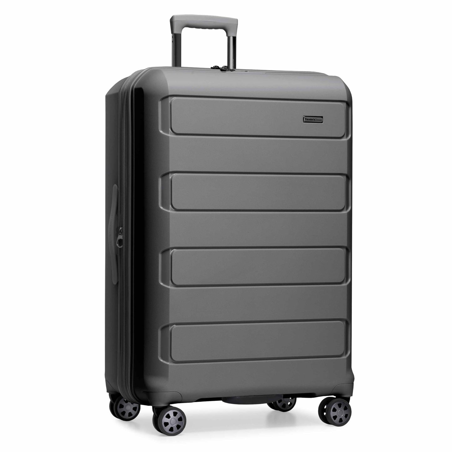 Traveler's Choice Pagosa Hardshell Expandable Luggage with Spinner Wheels, Slate Blue, 3-Piece Set (22/27/30)