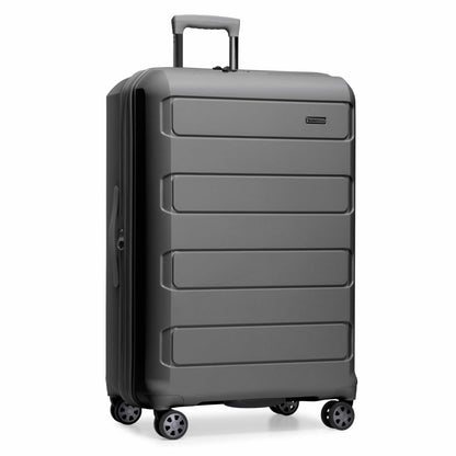 Traveler's Choice Pagosa Hardshell Expandable Luggage with Spinner Wheels, Slate Blue, 3-Piece Set (22/27/30)
