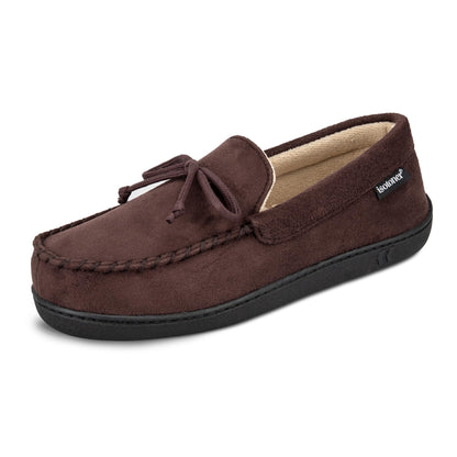 isotoner Men's Slip-on Indoor/Outdoor Microsuede Memory Foam Comfort Moccasin Slippers