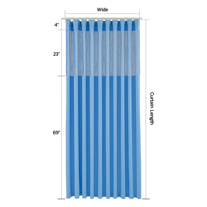 Inherent Flame Retardant Hospital Curtain Room Divider with Flat Hooks Cubicle Divider Privacy Medical Curtain for Hospital, Medical Clinic, Lab(1 Panel, 5x8FT,Grey)