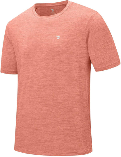 Rdruko Herren Kurzarm Trainingsshirts – Trockene Passform – Feuchtigkeitstransportierend – Für Laufen, Fitnessstudio, aktiven Sport