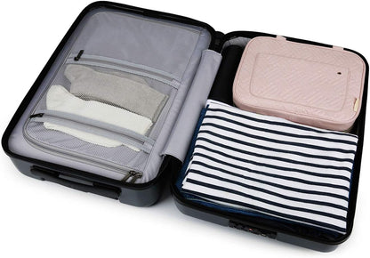 BAGSMART Kulturbeutel Reise-Organizer mit Aufhängehaken, wasserdichte Make-up-Kosmetiktasche für Zubehör, Shampoo, Standardbehälter, Toilettenartikel