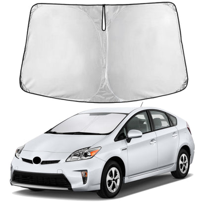 EcoNour Car Windshield Sunshade | Blocks 99% Heat & Keeps Interior Cool | Universal Fits Cars, SUVs, Trucks | Automotive Sun Screen, Visor & Car Accessories for Summer | Medium (64x32 Inches)