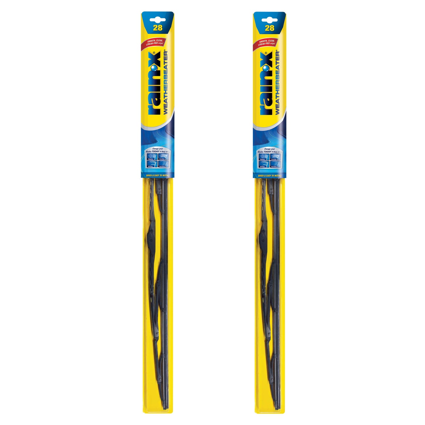 Rain-X 820149 WeatherBeater Wiper Blades, 22" Windshield Wipers (Pack of 2), Automotive Replacement Windshield Wiper Blades That Meet Or Exceed OEM Quality And Durability