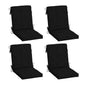Arden 2-Pack Outdoor Patio Dining Chair Cushion, 20x44, Rain-Proof Seat Pad, Fade-Resistant Outdoor Cushion Black Cabana Stripe