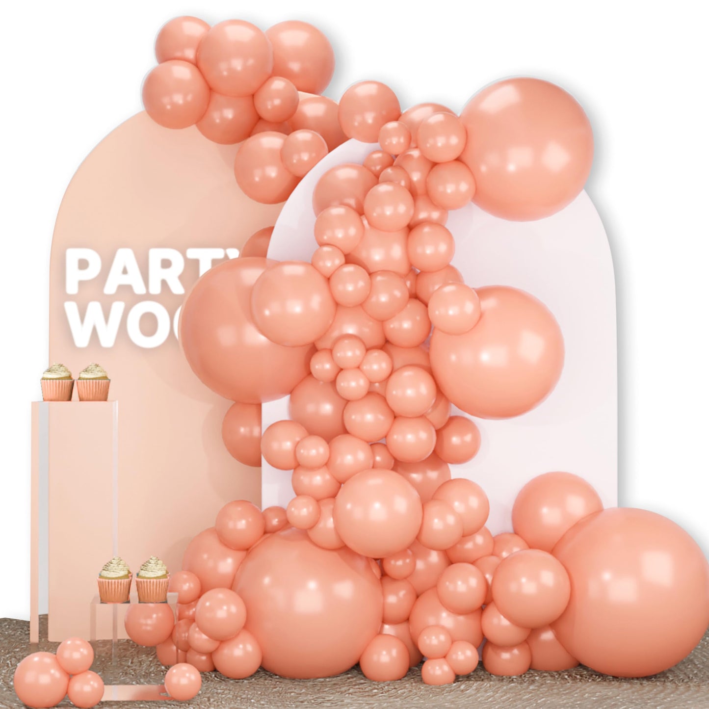 PartyWoo White Balloons 140 pcs Different Sizes of 18 12 10 5 Inch White Balloons Arch Kit Garland for Wedding Baby Shower Birthday Bridal Shower Graduation Engagement Party Decorations White-Y13