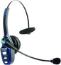 BlueParrott B250-XTS Mono Bluetooth Wireless Headphones 91% Noise Canceling Over Head Trucker Headset with Mic, Lightweight Design with Adjustable Headband, 20 hrs. Talk Time, Blue
