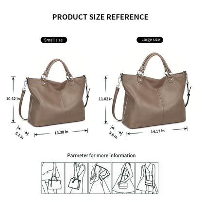 Kattee Damen Weiche Echtleder Tragetasche Schultertasche Handtasche