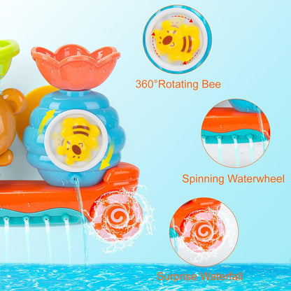 Badespielzeug für Kleinkinder, Badespielzeug Baby, Badespielzeug für Kinder, Wasserspielzeug Badewanne für Mädchen Jungen Geschenke, Kleinkind Spielzeug, Sensorisches Spielzeug für Kleinkinder