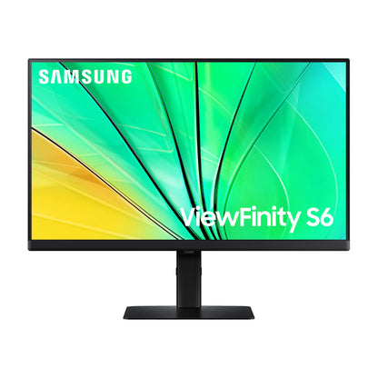SAMSUNG 27" ViewFinity S6 (S60UD) Series QHD High Resolution Computer Monitor, 100Hz, HDR10, USB-C, Built-In LAN Port, Daisy Chain Support, Easy Setup, Height Adjustable Stand, LS27D606UANXGO, 2024