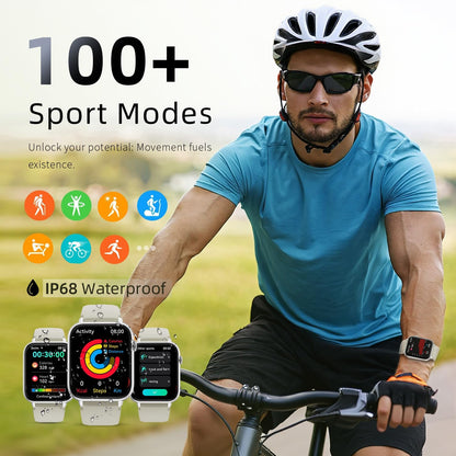 Smartwatch für Herren Damen, für Android und iPhone, 1,83" HD Touchscreen Smartwatch mit Anruf-/Wählfunktion, 112+ Sportmodi IP68 Fitness Tracker, Fitnessuhr mit Schlaf-/Schritt-/Aktivitäts-/Herzfrequenzüberwachung