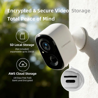 2.5K Wireless Home Security Cameras 2-Pack, Outdoor WiFi Non-Subscription AI Person Detection, 4MP Color Night Vision, Full Duplex 2-Way Audio, IP66 Waterproof Battery Powered, U.S. AWS Cloud