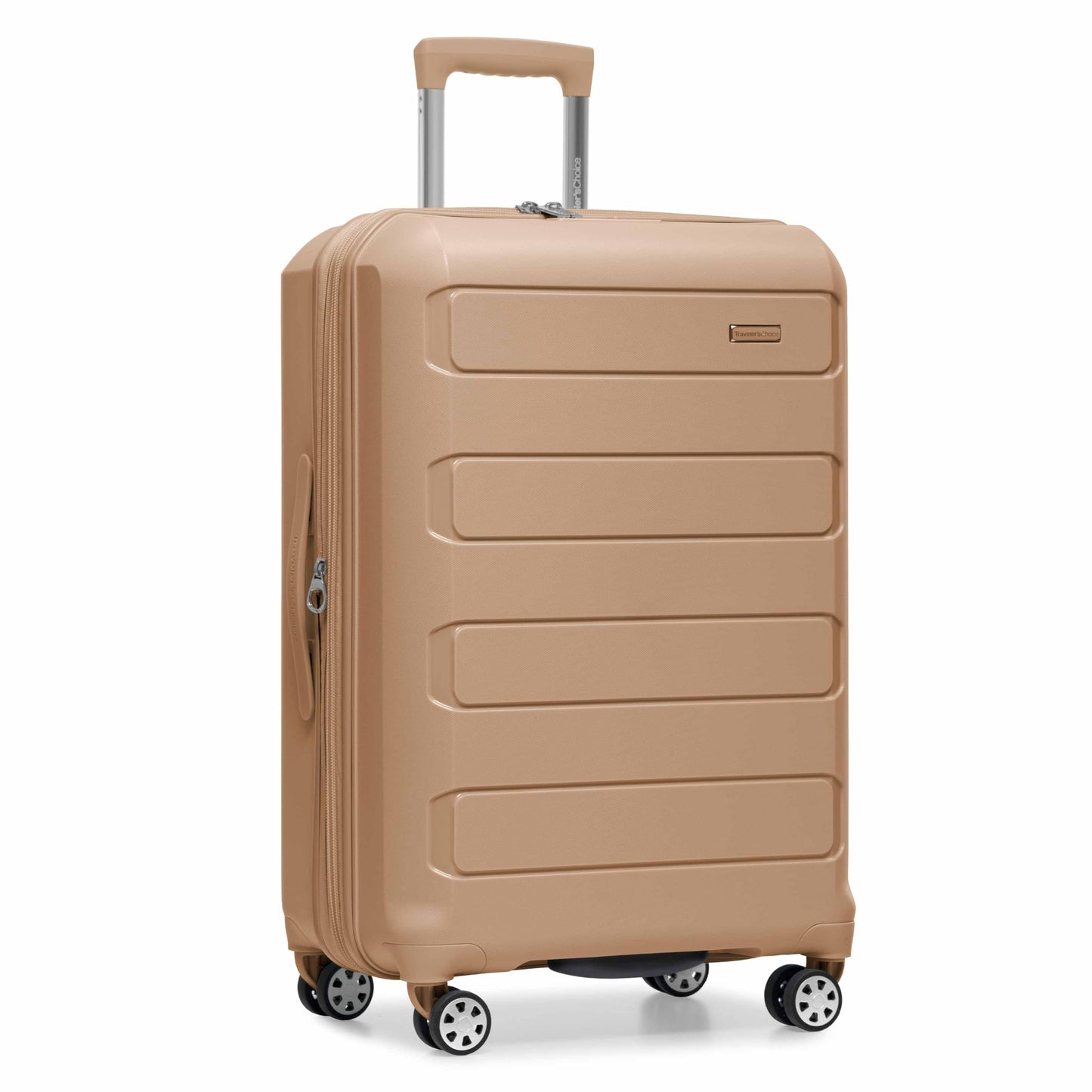 Traveler's Choice Pagosa Hardshell Expandable Luggage with Spinner Wheels, Slate Blue, 3-Piece Set (22/27/30)